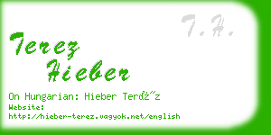 terez hieber business card